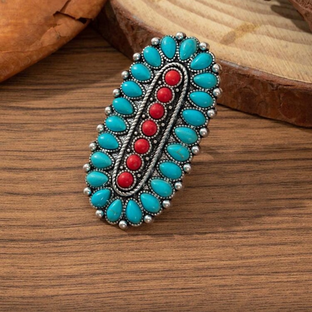 Bohemian Western Multi-Color Statement Rings - Picture 4 of 11